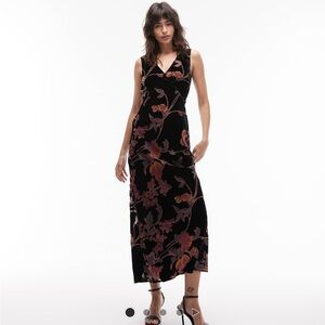 ASOS Devore dress with burnout floral women’s 8